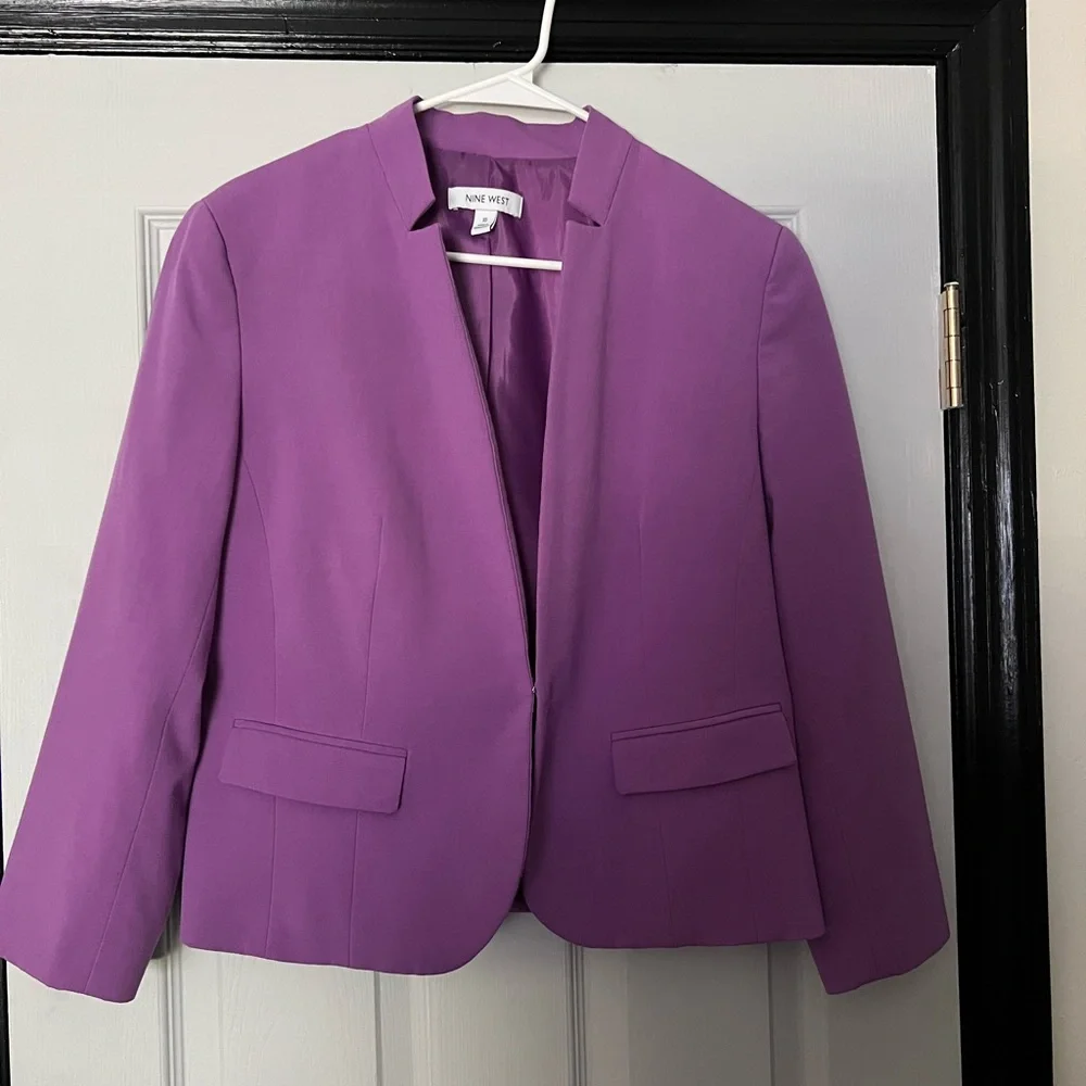 Nine West Purple Blazer size 10 - Picture 6 of 6